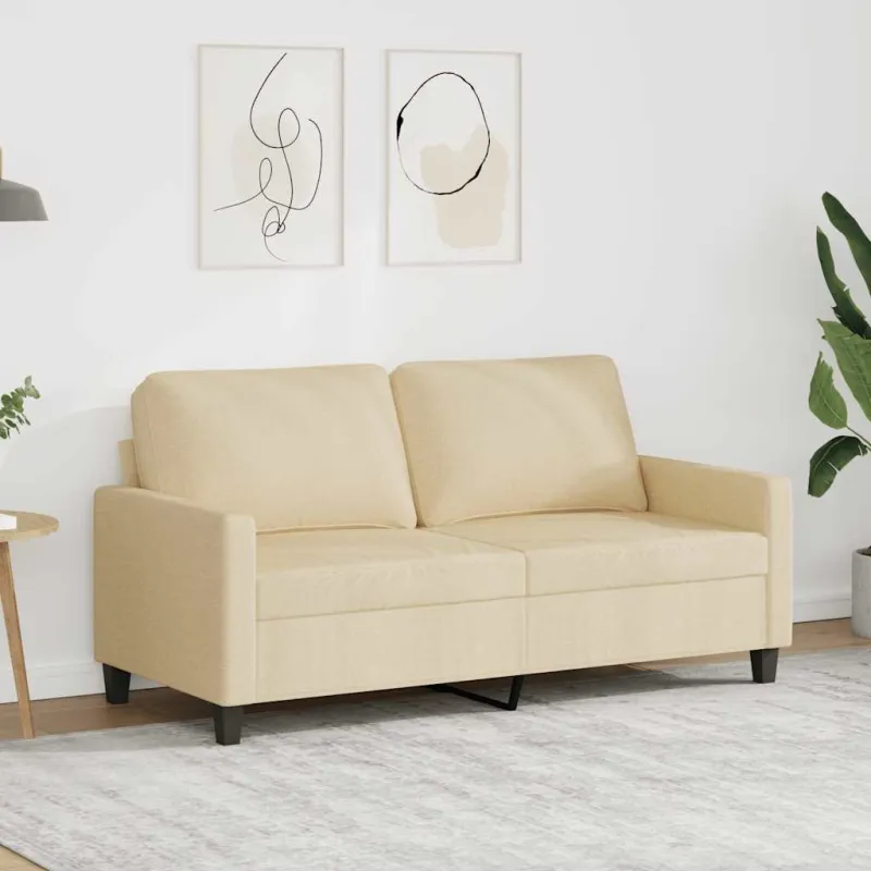 Dvivietė sofa, kreminės spalvos, 140cm, audinys