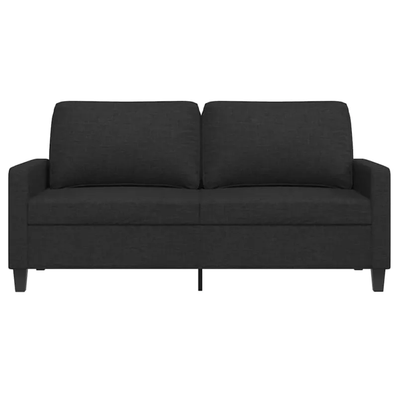 Dvivietė sofa, juodos spalvos, 140cm, audinys