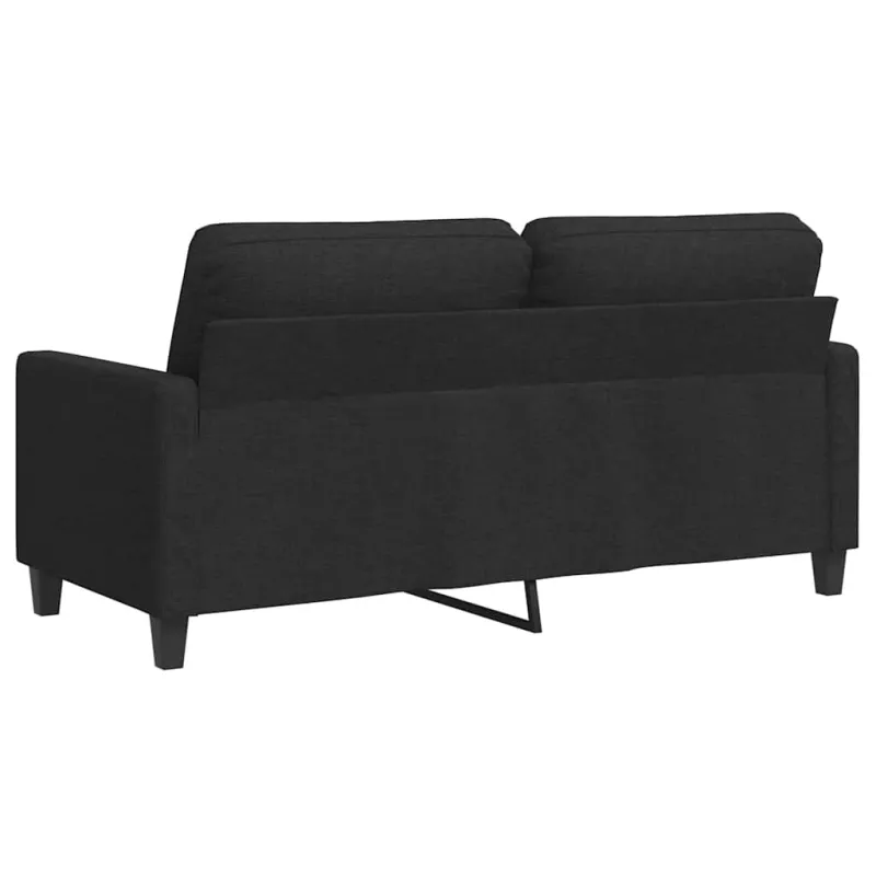 Dvivietė sofa, juodos spalvos, 140cm, audinys