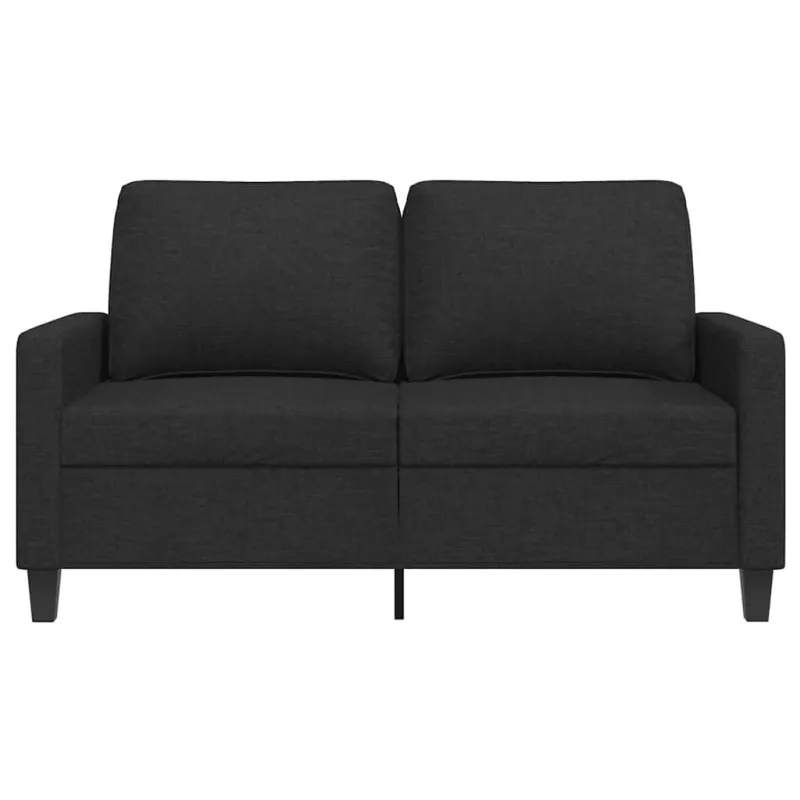 Dvivietė sofa, juodos spalvos, 120cm, audinys