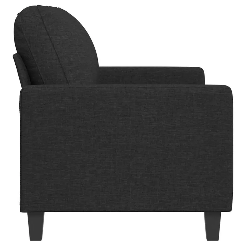 Dvivietė sofa, juodos spalvos, 120cm, audinys
