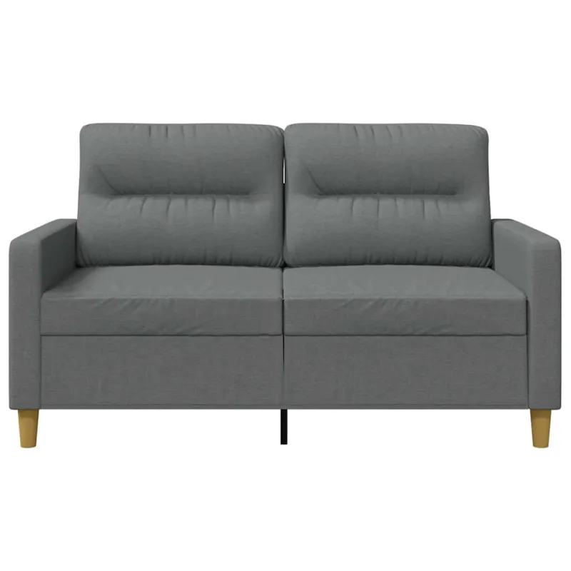 Dvivietė sofa, tamsiai pilkos spalvos, 120cm, audinys