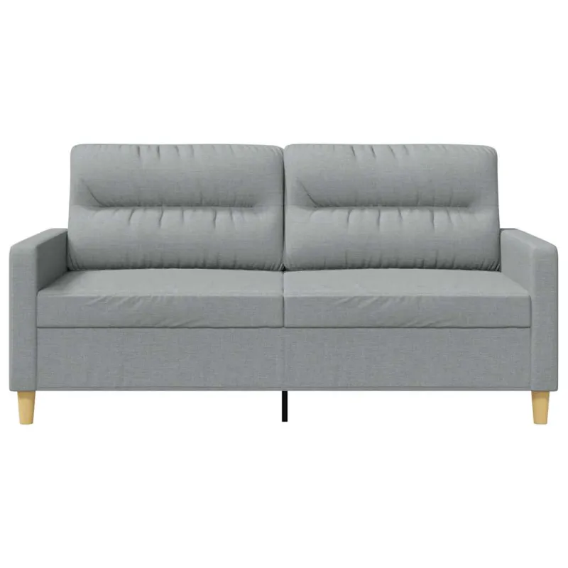 Dvivietė sofa, šviesiai pilkos spalvos, 140cm, audinys