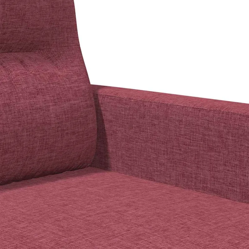 Trivietė sofa, raudonojo vyno spalvos, 180cm, audinys