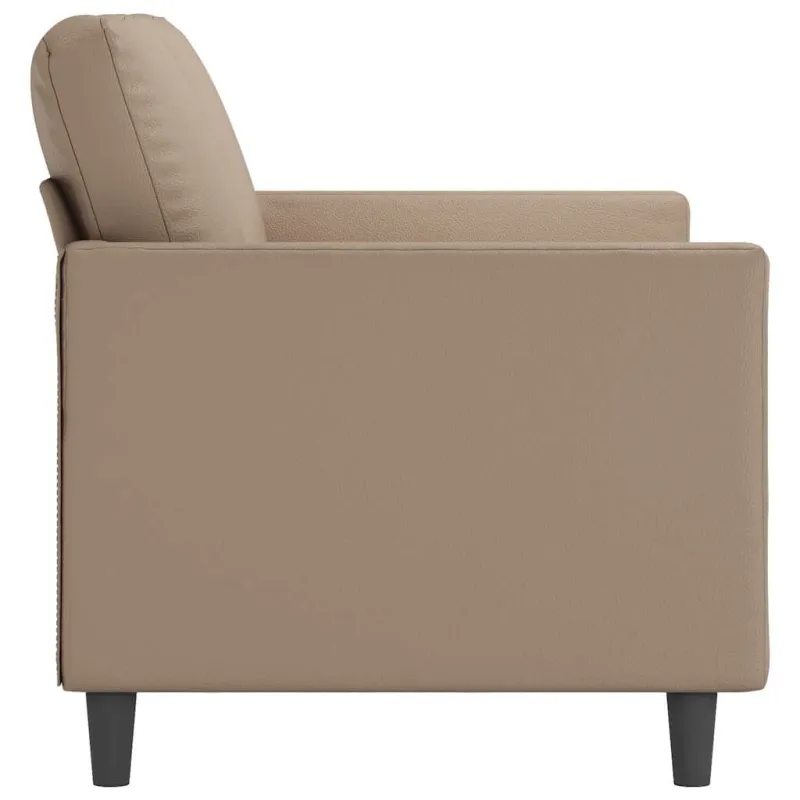 Dvivietė sofa, kapučino spalvos, 120cm, dirbtinė oda