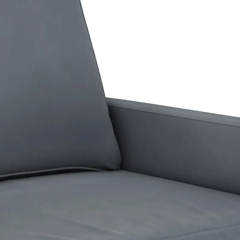 Dvivietė sofa, tamsiai pilkos spalvos, 120cm, aksomas
