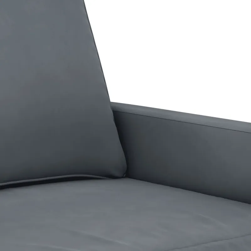 Dvivietė sofa, tamsiai pilkos spalvos, 140cm, aksomas