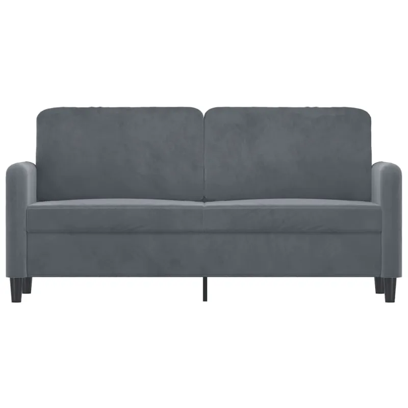Dvivietė sofa, tamsiai pilkos spalvos, 140cm, aksomas