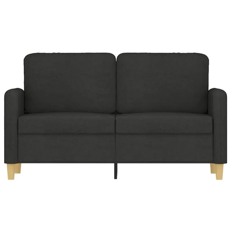 Dvivietė sofa, juodos spalvos, 120cm, audinys