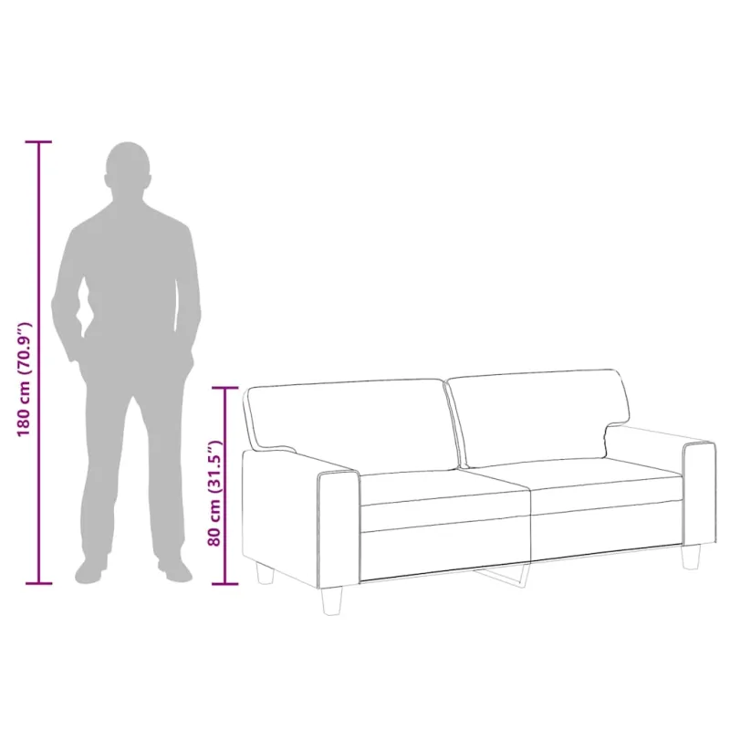 Dvivietė sofa, juodos spalvos, 140cm, dirbtinė oda