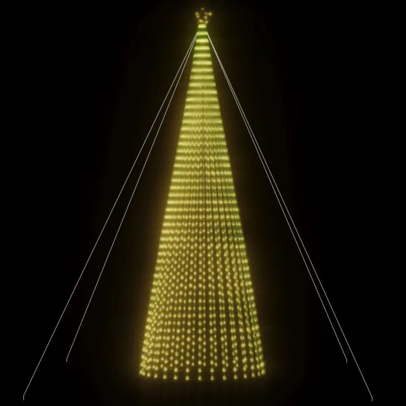 LED Kalėdų eglutė 1544 LEDs Šilta Balta 500 cm
