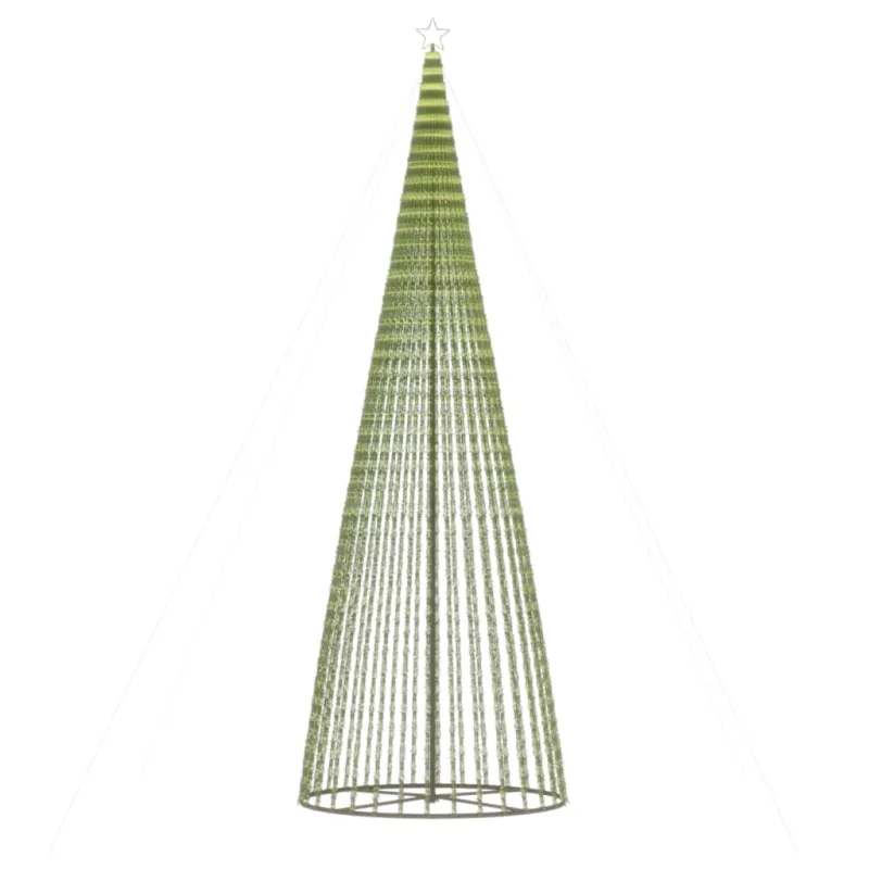 LED Kalėdų eglutė 1544 LEDs Šilta Balta 500 cm