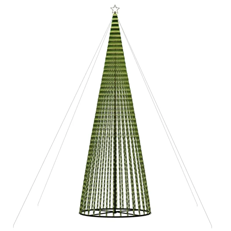 LED Kalėdų eglutė 1544 LEDs Šilta Balta 500 cm