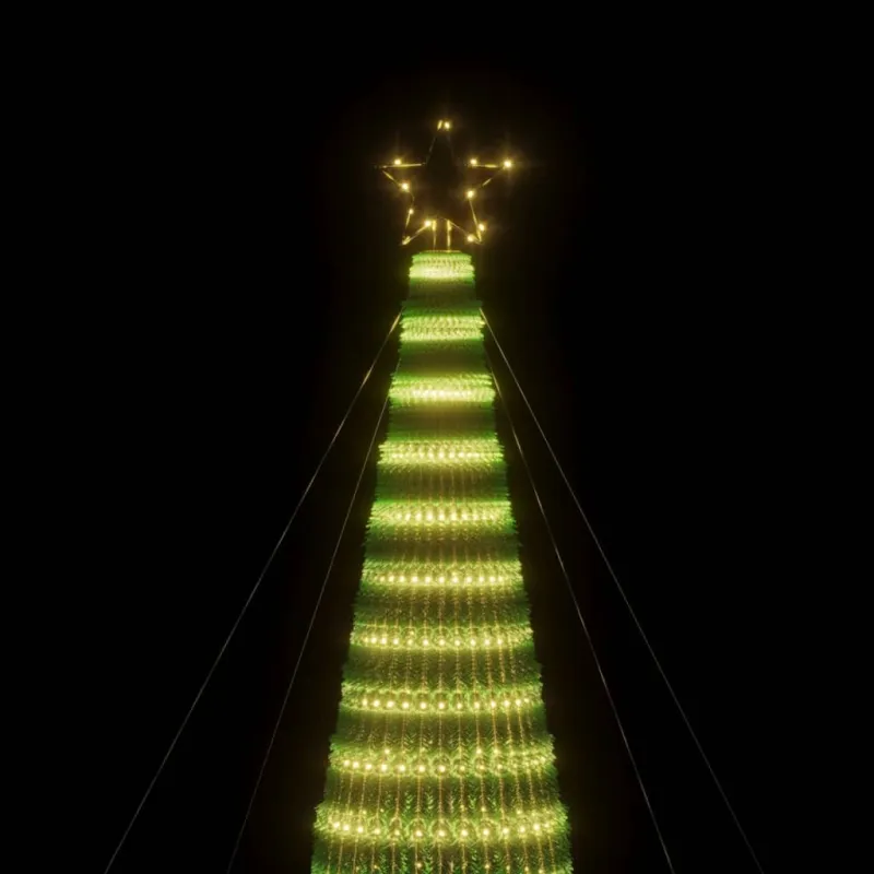LED Kalėdų eglutė 1544 LEDs Šilta Balta 500 cm