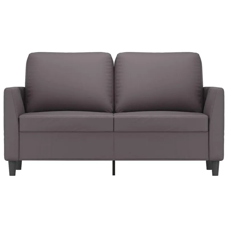 Dvivietė sofa, pilkos spalvos, 120cm, dirbtinė oda