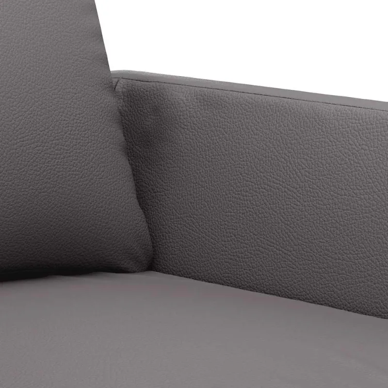 Dvivietė sofa, pilkos spalvos, 120cm, dirbtinė oda