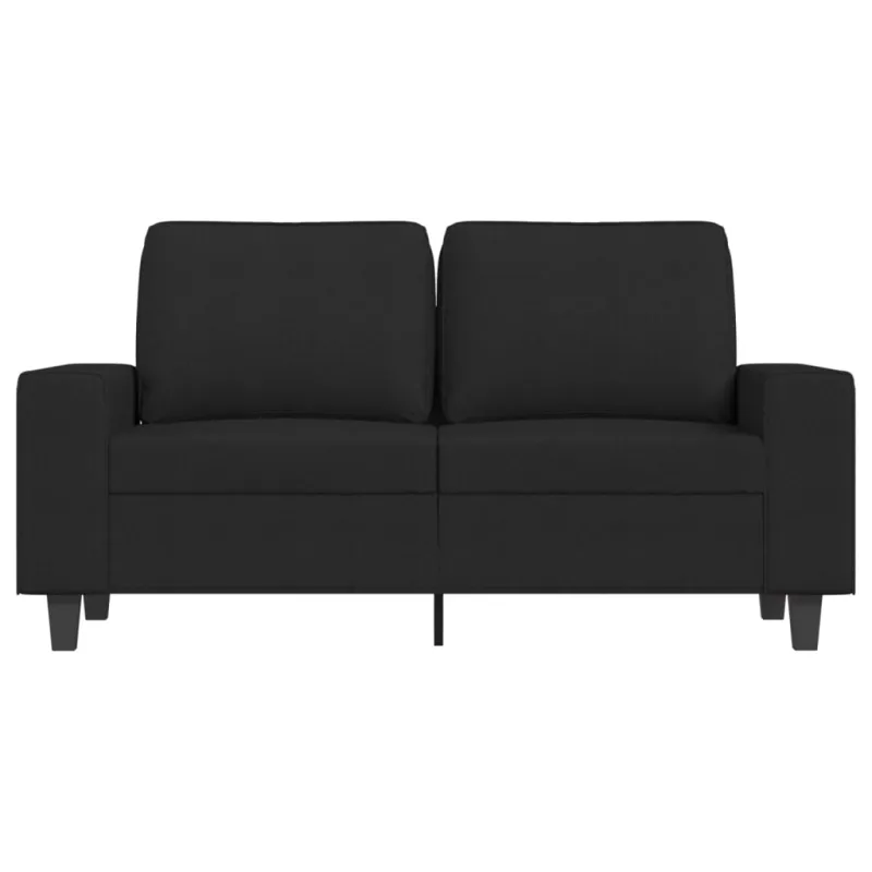 Dvivietė sofa, juodos spalvos, 120cm, audinys