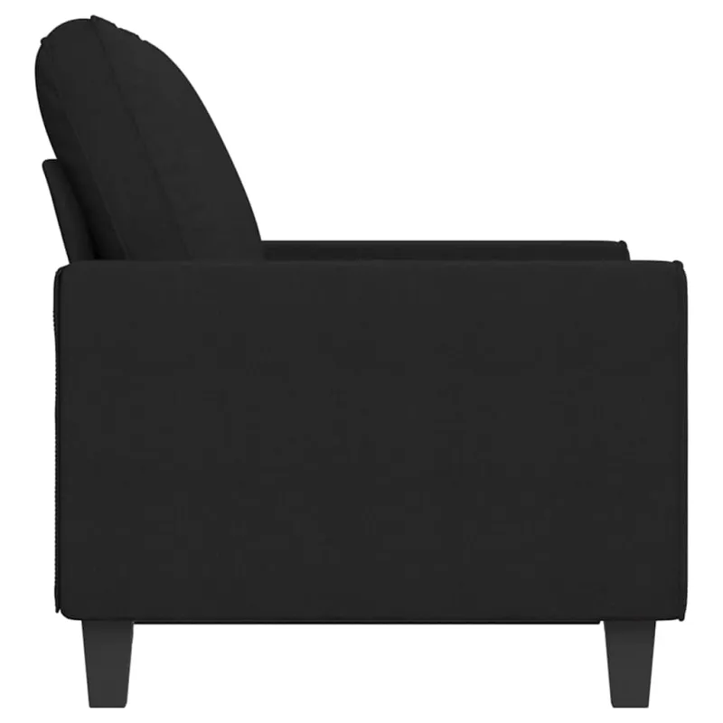 Dvivietė sofa, juodos spalvos, 120cm, audinys