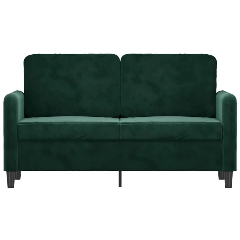 Dvivietė sofa, tamsiai žalios spalvos, 120cm, aksomas