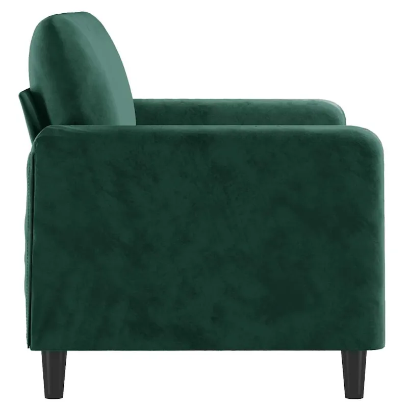 Dvivietė sofa, tamsiai žalios spalvos, 120cm, aksomas