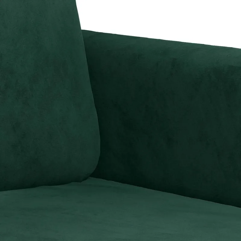 Dvivietė sofa, tamsiai žalios spalvos, 120cm, aksomas