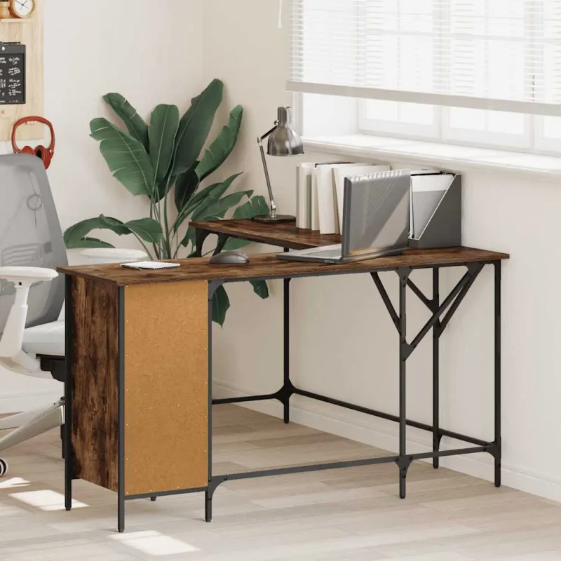 Rašomasis stalas, dūminio ąžuolo, 141x141x75cm, mediena