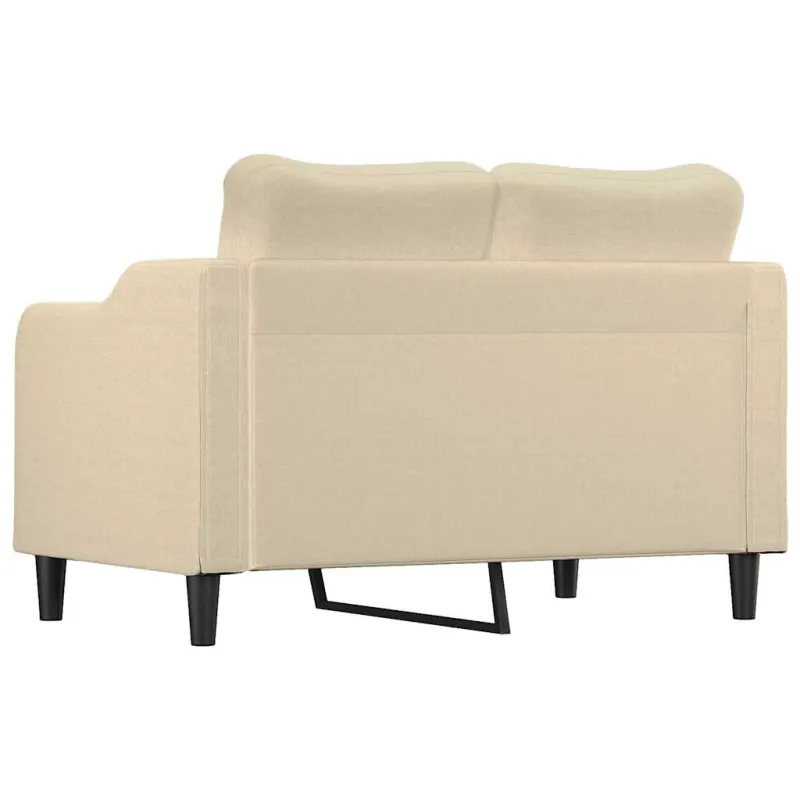 Dvivietė sofa, kreminės spalvos, 120cm, audinys
