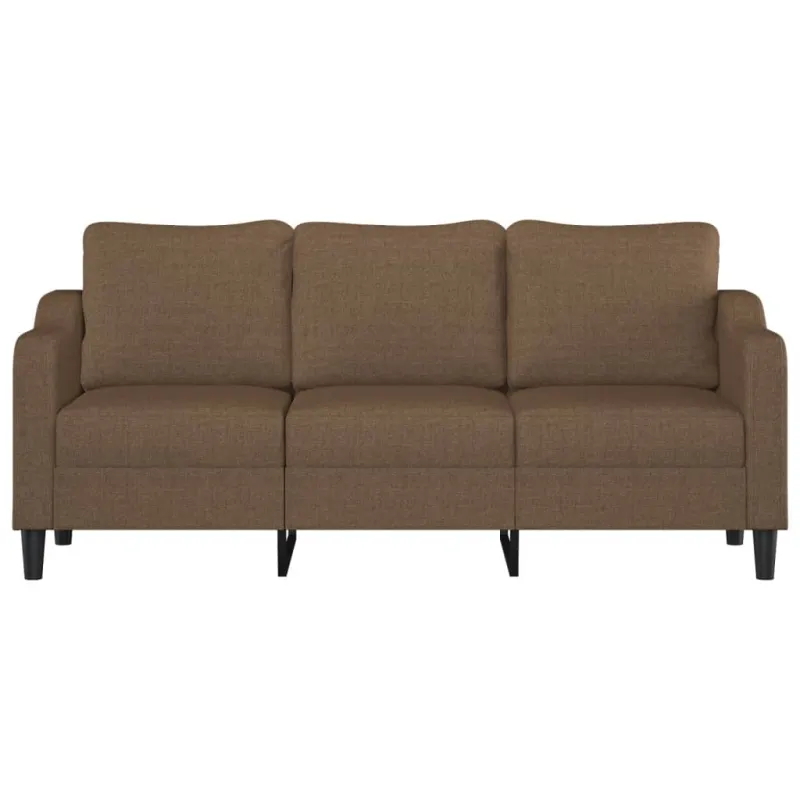 Trivietė sofa, rudos spalvos, 180cm, audinys