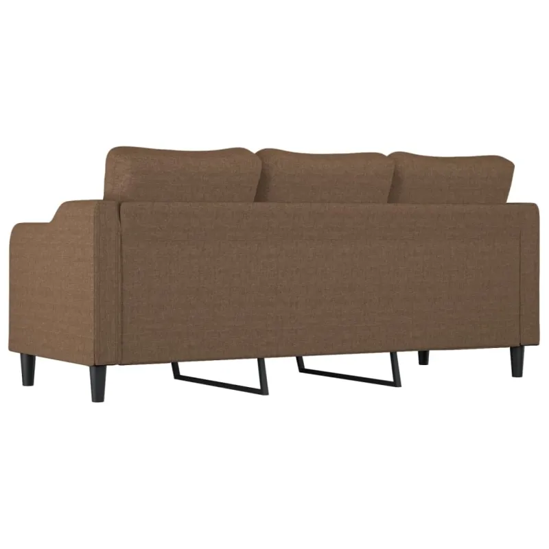 Trivietė sofa, rudos spalvos, 180cm, audinys