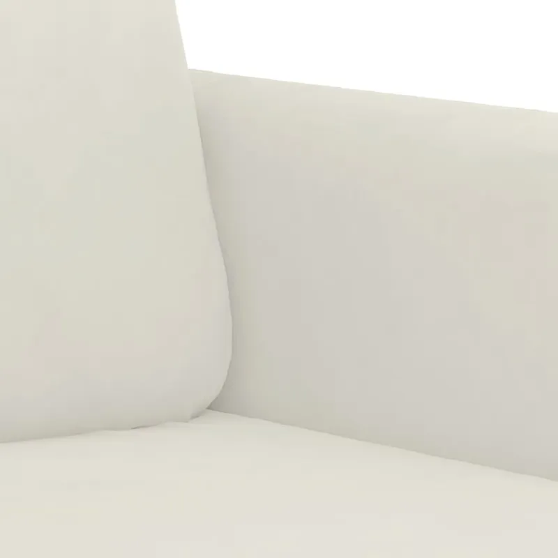 Trivietė sofa, kreminės spalvos, 180cm, aksomas
