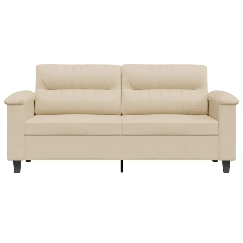 Dvivietė sofa, kreminės spalvos, 140cm, mikropluošto audinys
