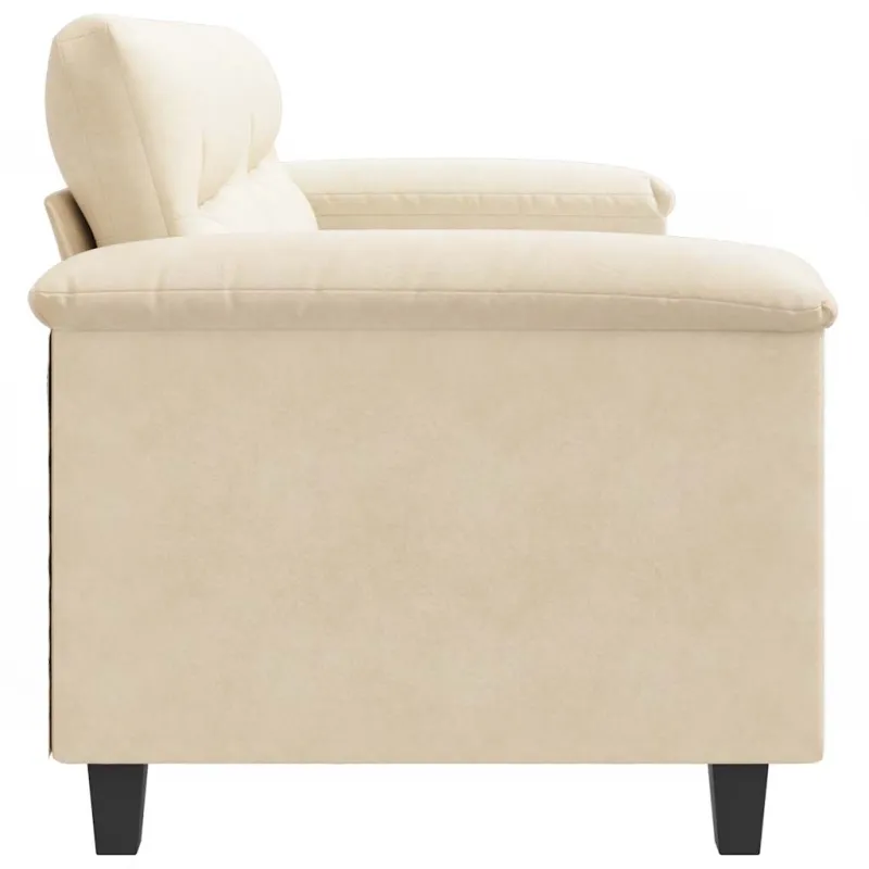 Dvivietė sofa, kreminės spalvos, 140cm, mikropluošto audinys