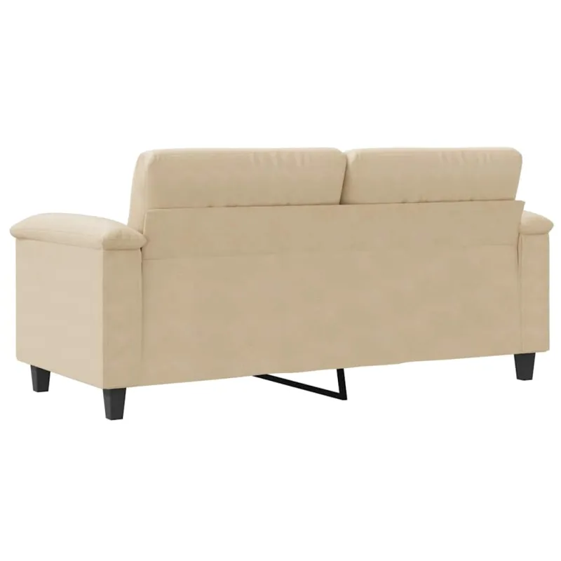 Dvivietė sofa, kreminės spalvos, 140cm, mikropluošto audinys