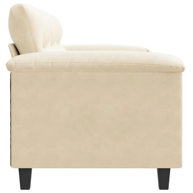 Trivietė sofa, kreminės spalvos, 180cm, mikropluošto audinys