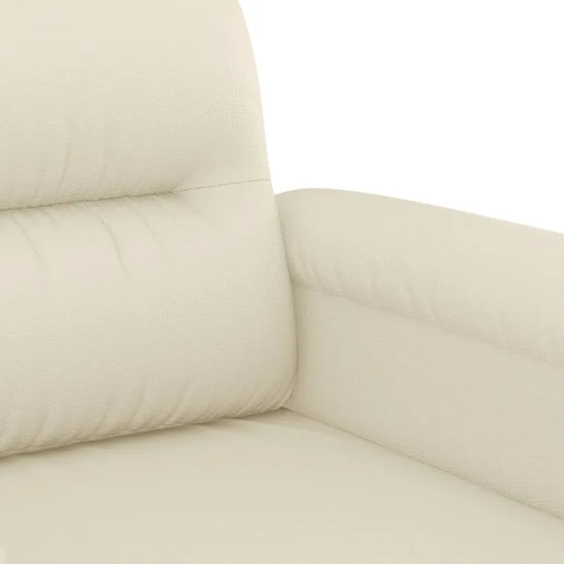 Dvivietė sofa, kreminės spalvos, 140cm, dirbtinė oda