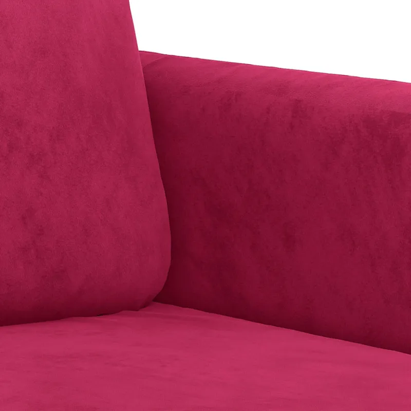 Dvivietė sofa, raudonojo vyno spalvos, 120cm, aksomas