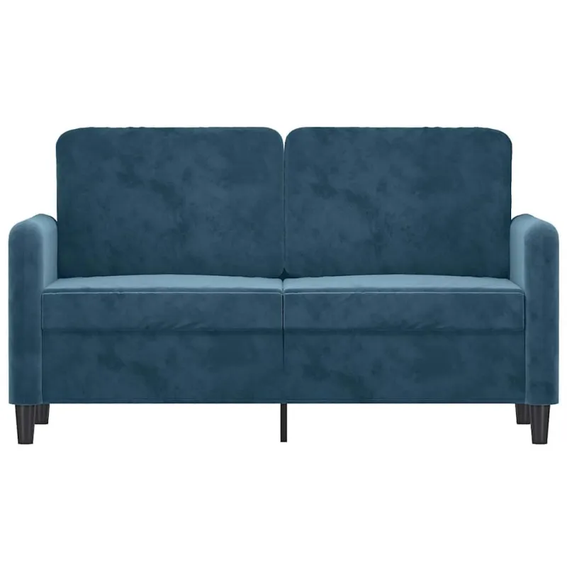 Dvivietė sofa, mėlynos spalvos, 120cm, aksomas