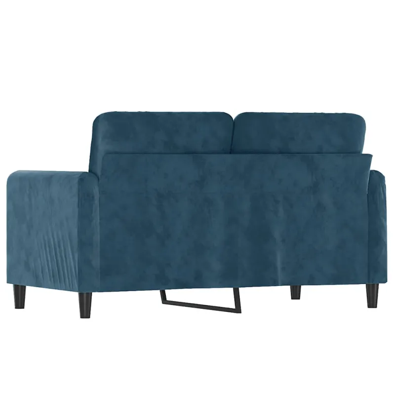 Dvivietė sofa, mėlynos spalvos, 120cm, aksomas
