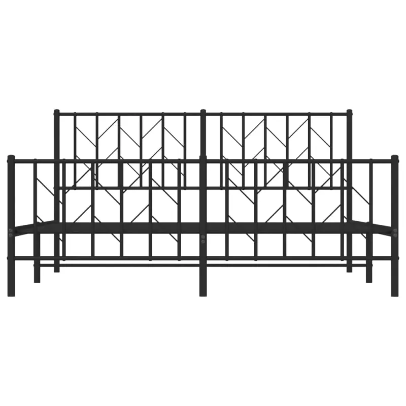 Lovos rėmas be čiužinio, juodas, 160x200cm, metalas