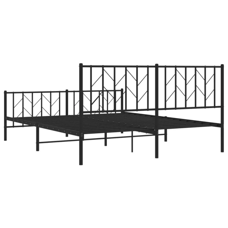 Lovos rėmas be čiužinio, juodas, 160x200cm, metalas