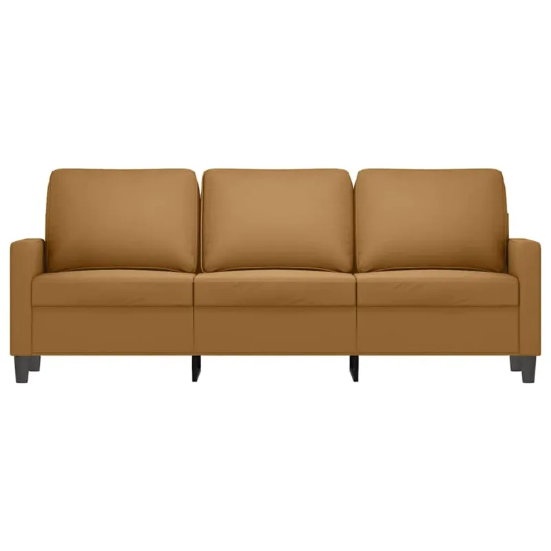 Trivietė sofa, rudos spalvos, 180cm, aksomas