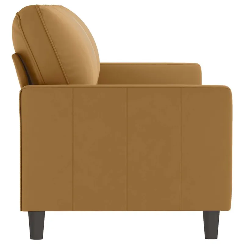 Trivietė sofa, rudos spalvos, 180cm, aksomas