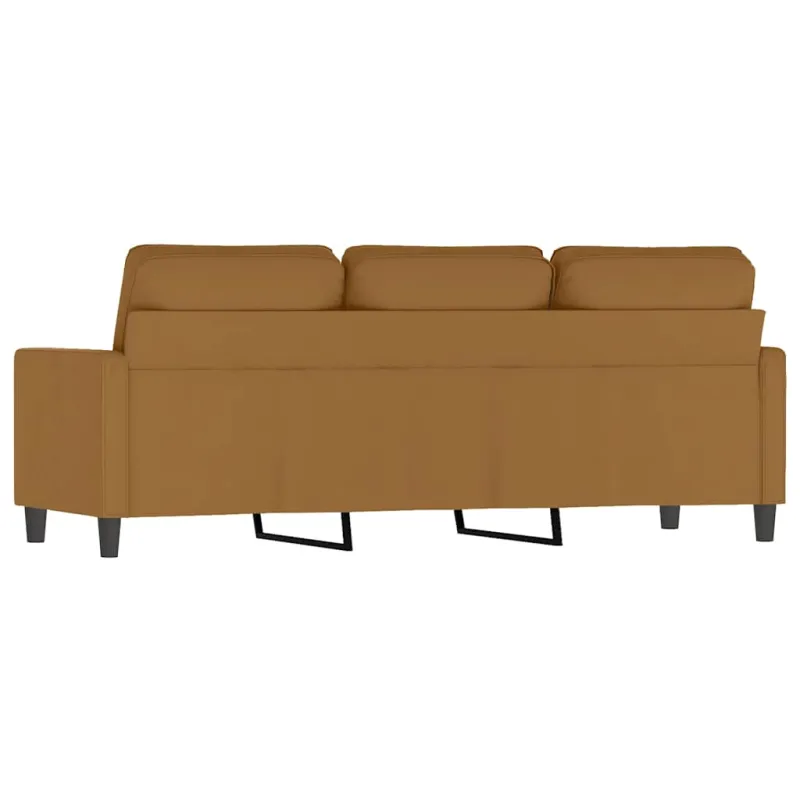 Trivietė sofa, rudos spalvos, 180cm, aksomas