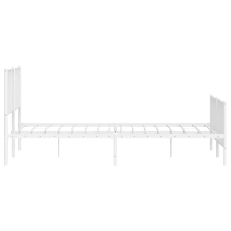 Lovos rėmas su galvūgaliu/kojūgaliu, baltas, 183x213cm, metalas