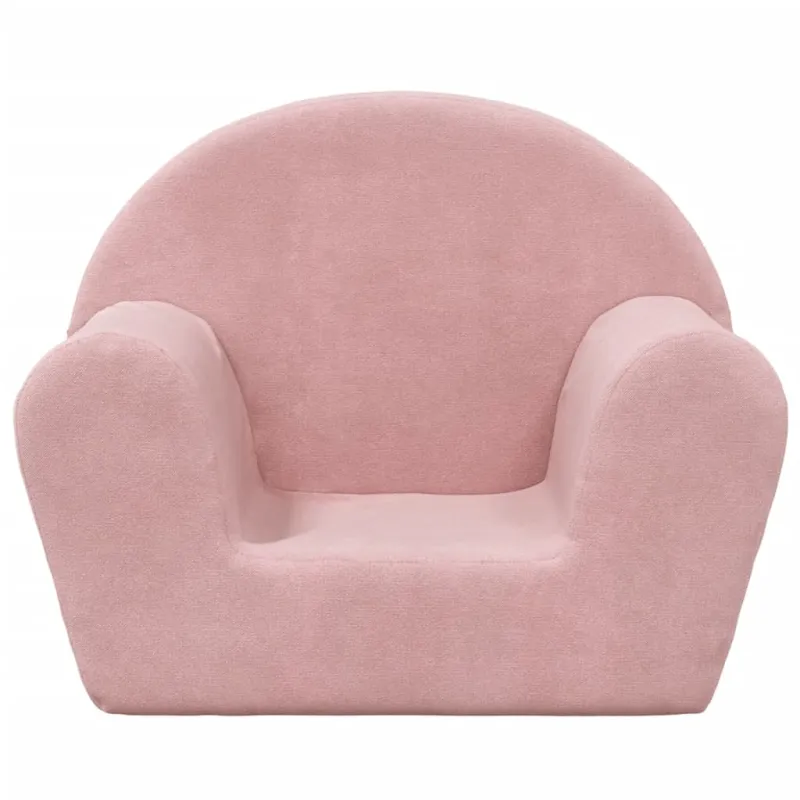 Vaikiška sofa, rožinė, minkšta, pliušinė