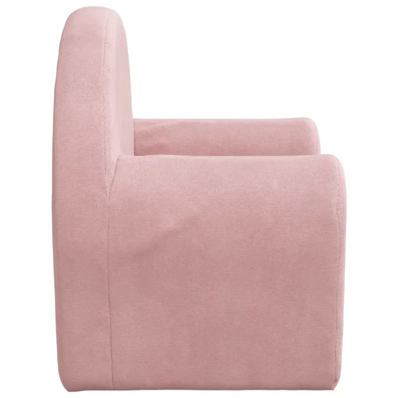 Vaikiška sofa, rožinė, minkšta, pliušinė