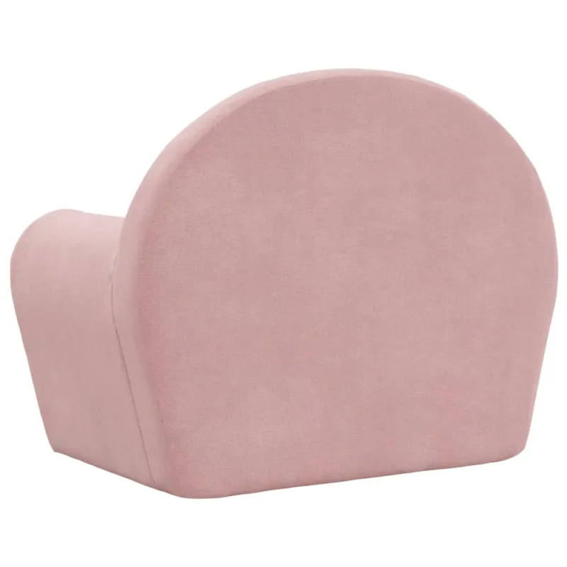 Vaikiška sofa, rožinė, minkšta, pliušinė
