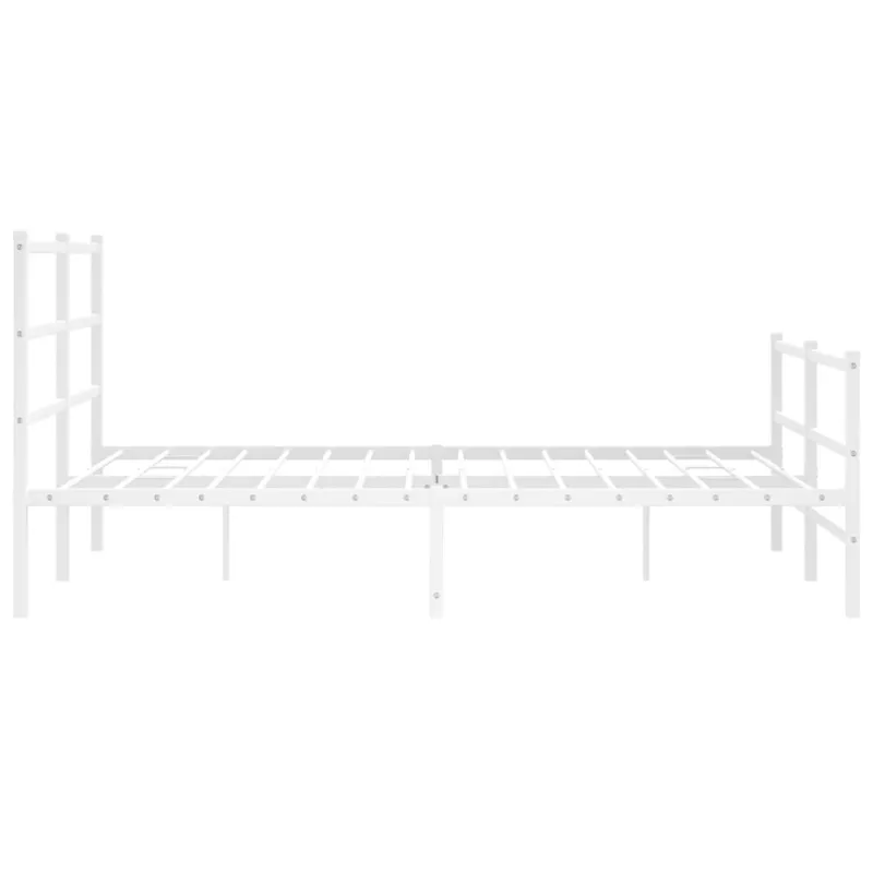 Lovos rėmas su galvūgaliu/kojūgaliu, baltas, 150x200cm, metalas