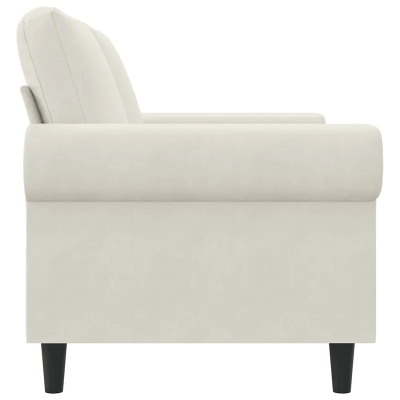 Dvivietė sofa, kreminės spalvos, 120cm, aksomas