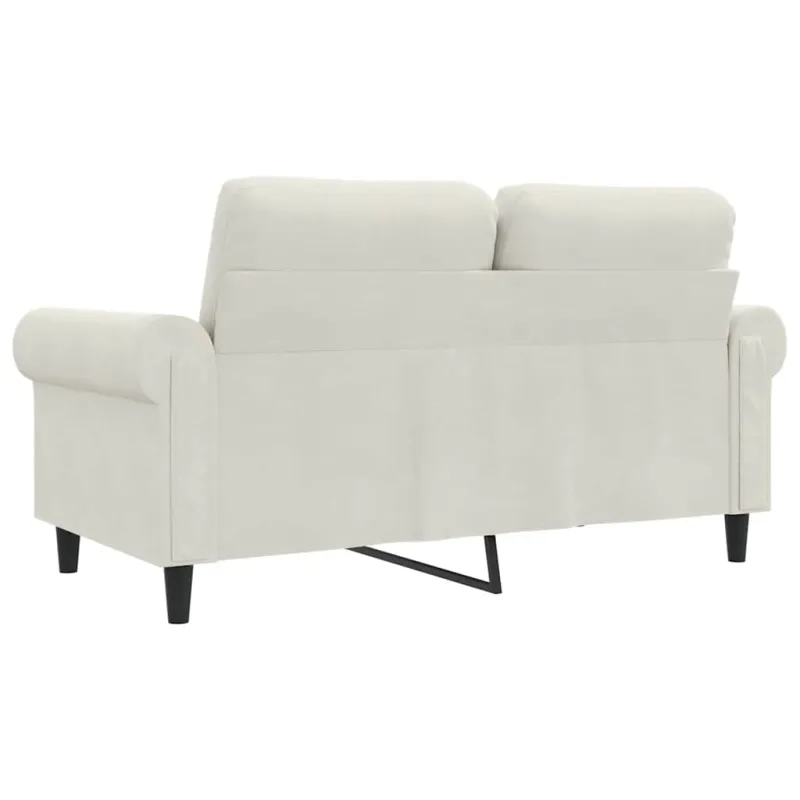 Dvivietė sofa, kreminės spalvos, 120cm, aksomas
